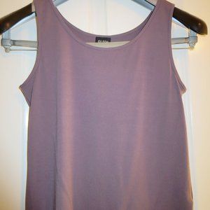 Eileen Fisher 100% Silk Purple Short Sleeve Top Size XS, Hardly Worn